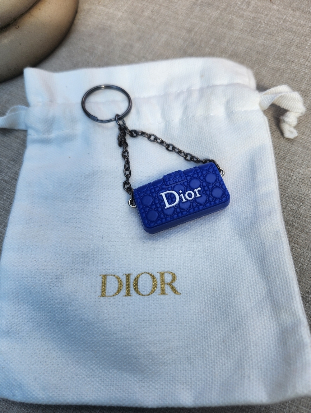 DIOR DUST BAG and FASHION KEY CHAIN BUNDLE